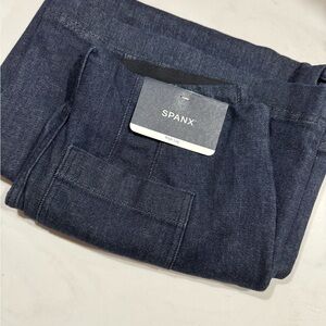 SPANX Zero Waistband Cropped Wide Leg Jeans NWT petite large